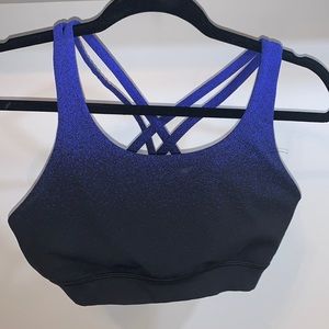 Black w/blue Lululemon Sports Bra